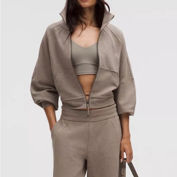 lululemon athletica Pants - lululemon Scuba waffle Mid Rise Wide-Leg Pant & Jacket